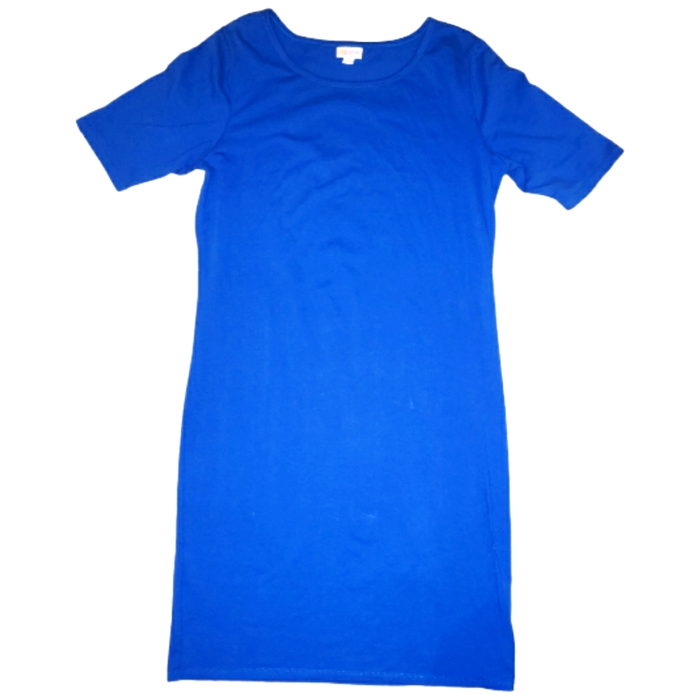 LuLaRoe Knee-Length Mid-Length Sleeves Cobalt Blue T-Shirt Dress XL (12-16) - Picture 13 of 16